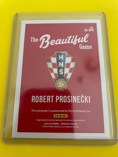 Robert Prosinecki Donruss 2018 Beautiful Game Auto #BG-RPR Croatia view 2