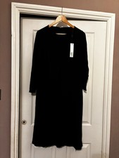 Roman Black Midi Dress UK 12 | Long Sleeve Stretch Dress BNWT (0315)