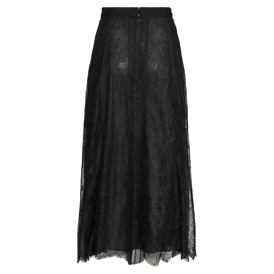 Valentino Garavani Maxi Lace Skirt Women Black Size 40 - Image 2 of 4