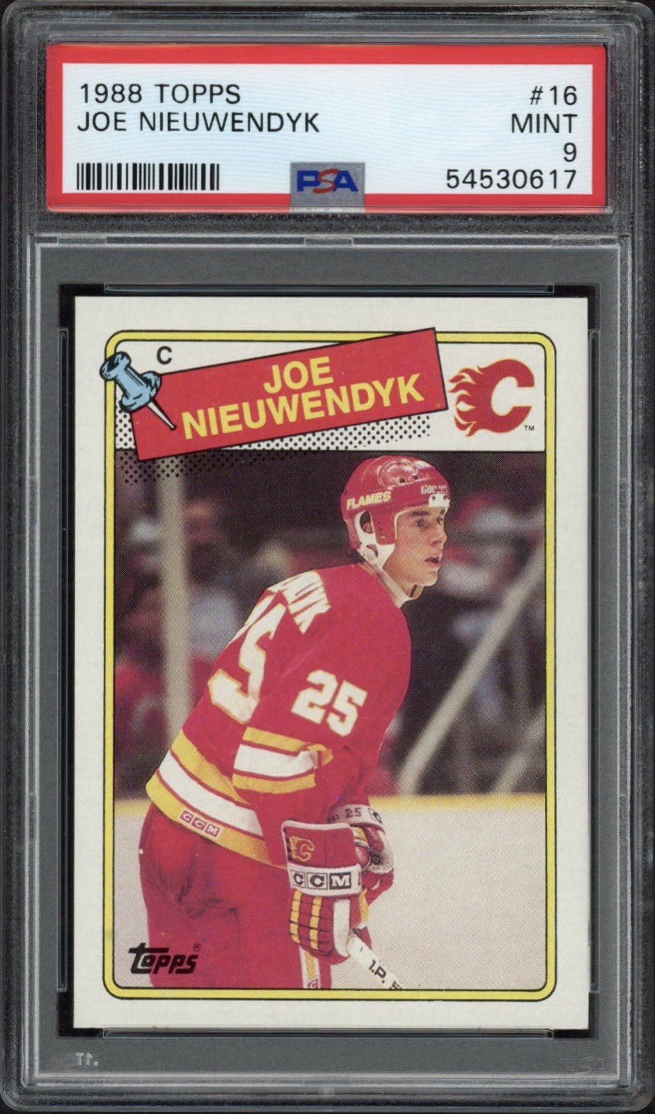 1988 Topps Joe Nieuwendyk Rookie RC #16 PSA 9 Mint HOF Calgary Flames