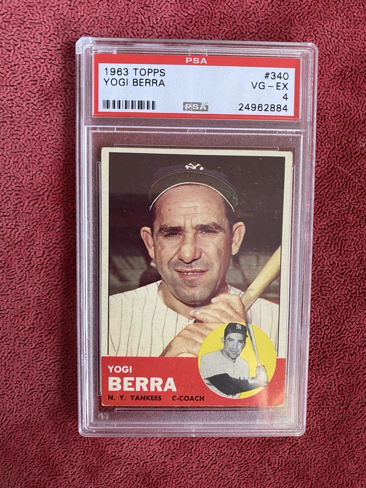 1963 Topps - Yogi Berra #340 PSA 4