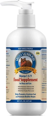 Grizzly Pet Products Salmon plus Omega 3-6-9 Food Supplement for Dogs and Cats,