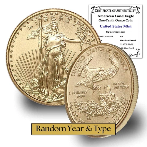 1986 - Present (Random Year) 1/10 Oz Gold American Eagle Brilliant Uncirculated