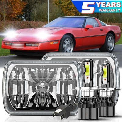 For Chevrolet Corvette 1984-1996 5X7 7x6'' Rectangle LED Headlight Hi/Lo Sealed