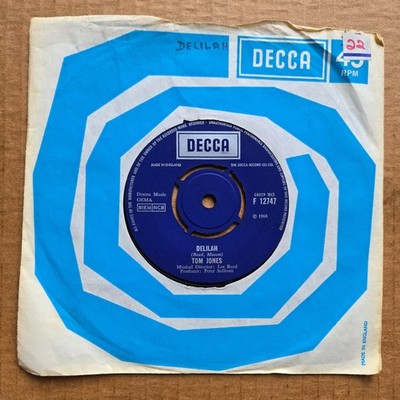 TOM JONES Delilah/Smile Decca POP UK Import 45 7'' Record Vinyl