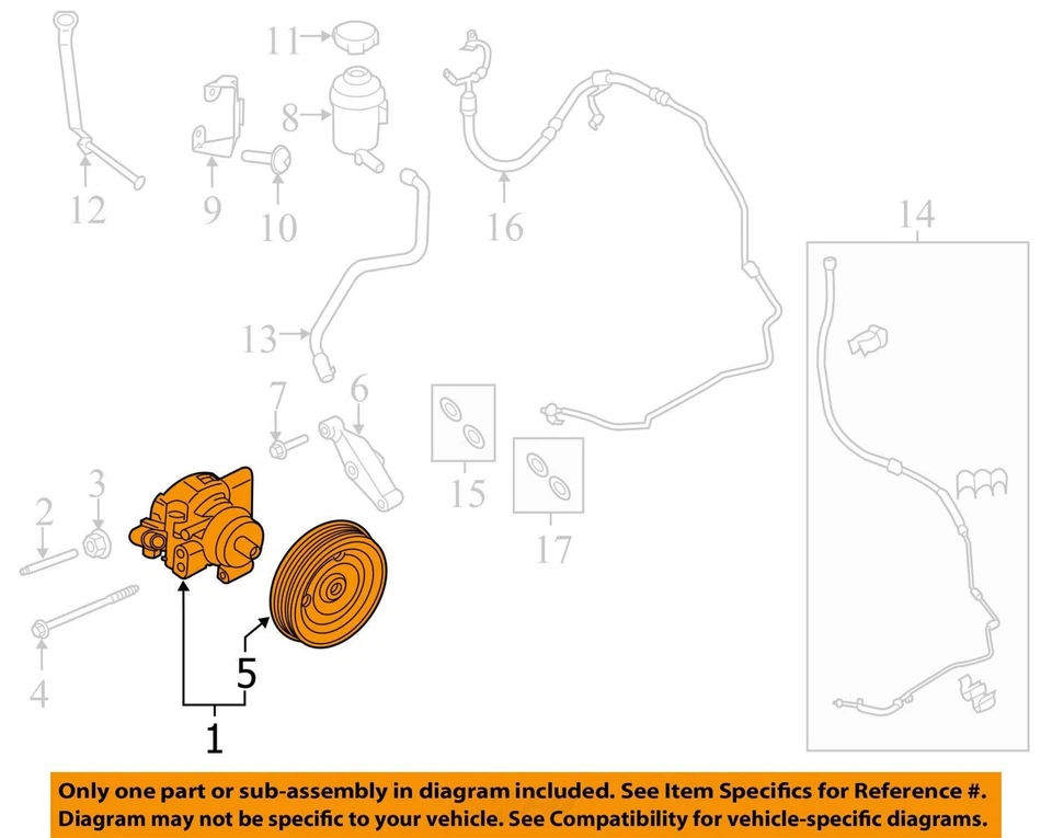 Ford Transit 250 2016 bomba de dirección asistida fabricante de equipos originales 122 k millas (LKQ ~ 437060199) Foto 4 de 4