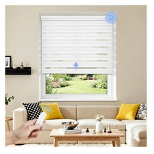 Cordless Smart Zebra Blinds with Remote Control - Elegant Window Shades, 36x72