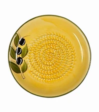 Fine French Garlic Grater Zester 5” Yellow Olives Branch Tuscany Made In USA