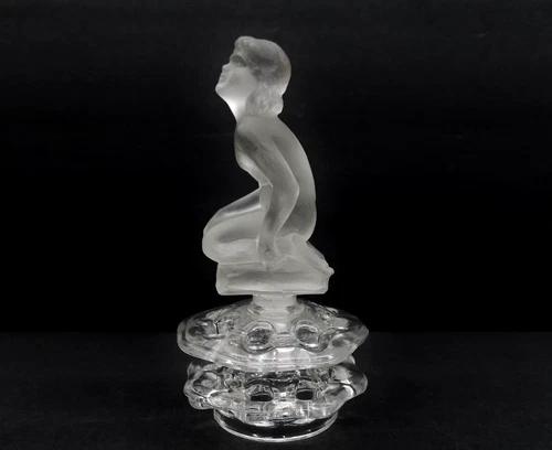 Scarce Frederick Carder Steuben Flower Frog w/Nude Insert #6495