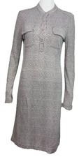 Tory Burch Long Sleeve   Dress in Brown Multicolor Geometric Print /—-Size Small