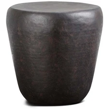 Simpli Home Garvy Industrial 20 " Metal Accent Side Table in Rustic Bronze