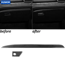 2Pcs Real Carbon Fiber Co-pilot Storage Box Panel Trim For Ford Explorer 2020-23
