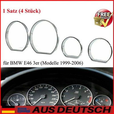 Chrom Instrumente Tacho Ringe Blenden Tachochromringe Limousine Für BMW 3er E46