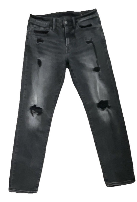American Eagle Ne(x)t Level Flex Black Skinny Stretch Distressed 5-Pocket Jeans