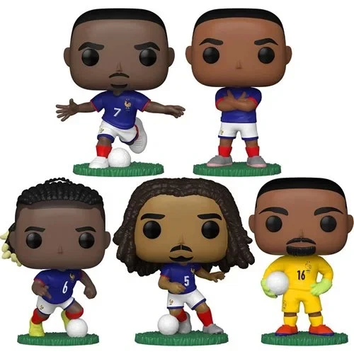 Funko POP! World Cup 2026 France Football Soccer Figure Set of 5 + Protectors