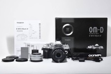 Olympus OM-D E-M10 Mark IV Silver Camera Kit 3534 Shots Double Zoom Box, Used