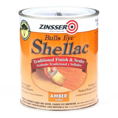 Zinsser 704H Bulls Eye Shellac Wood Finish & Sealer 1 Quarter Amber