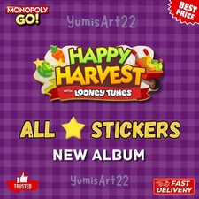 Monopoly Stickers Go Happy Harvest Album - Fast Safe Delivery