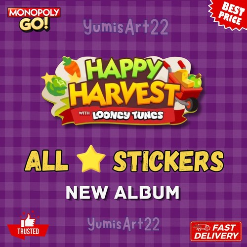 Monopoly Stickers Go HAPPY HARVEST ALBUM - Fast & Safe Delivery