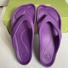 Crocs VTG RARE Purple Ergotec Flip Flop Retro Discontinued NEW Womens 4