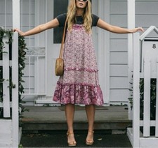 SPELL & THE GYPSY COLLECTIVE Winona Berry Strappy Midi Maxi Dress Size Medium