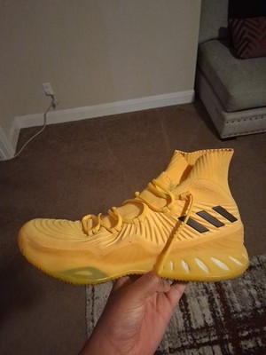 Adidas Mens Crazy Explosive BY4472 Yellow Lace Up Basketball Shoes Size 15