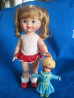 Mattel 1967 Buffy & Mrs. Beasley Dolls Polka Dot Dress Non-Working