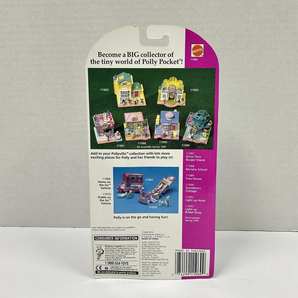 Juego de vehículo Mattel Polly Pocket Home on the Go - De colección 1994 #11969 Foto 4 de 4