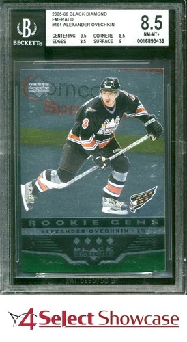 2005 UPPER DECK BLACK DIAMOND EMERALD #191 ALEXANDER OVECHKIN RC #/25 BGS 8.5