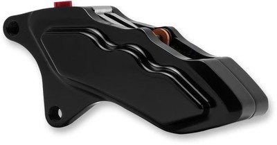 Hawg Halters Inc Direct Bolt-On 6 Piston Front Left Brake Caliper - Black Anodiz