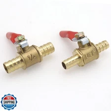 Joyangy 2pcs 5/16" Brass Water Shut Off Ball Valve, 5/16 Inch Water Turn Off 