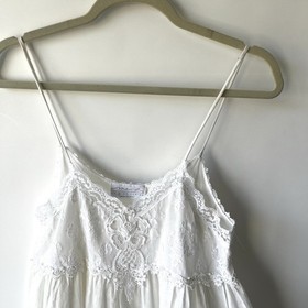 VTG Lingerie L Coquette Fairy Romantic Whimsy Lace Pearls Crochet Union Made USA