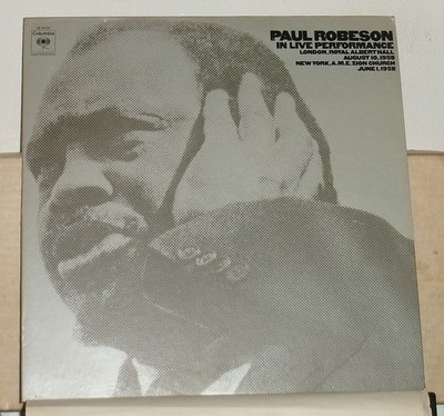 Paul Robeson   In Live Performance - 1970 Mono Vinyl LP Record Album - Excellent
