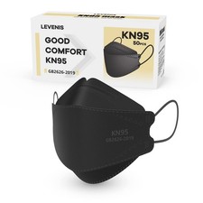 KN95 Face Masks 50 Pack, Breathable Comfortable and Disposable KN95 Mask, Black