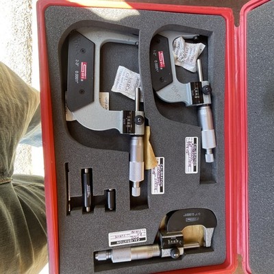 SPI 3pc. MECHANICAL OUTSIDE MICROMETER SET