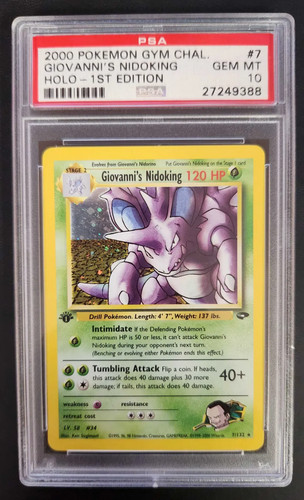 Giovanni's Nidoking (1st Edition) graded PSA 10 for sale on eBay