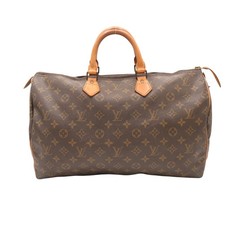 Authentic Louis Vuitton M41522 Speedy 40 Brown Monogram Satchel/Top Handle Bag