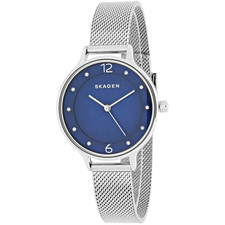 Skagen SKW2307 Women's Anita Lille Blue Dial Stainless Steel Mesh Band Watch