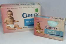 Vintage 1970  s Curity Baby Gauze Diapers Pack Of 12 Kendall New  Diaper Liners
