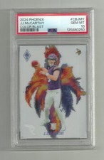 2024 PANINI PHOENIX FOOTBALL JJ McCarthy Color Blast Rc Rookie PSA 10