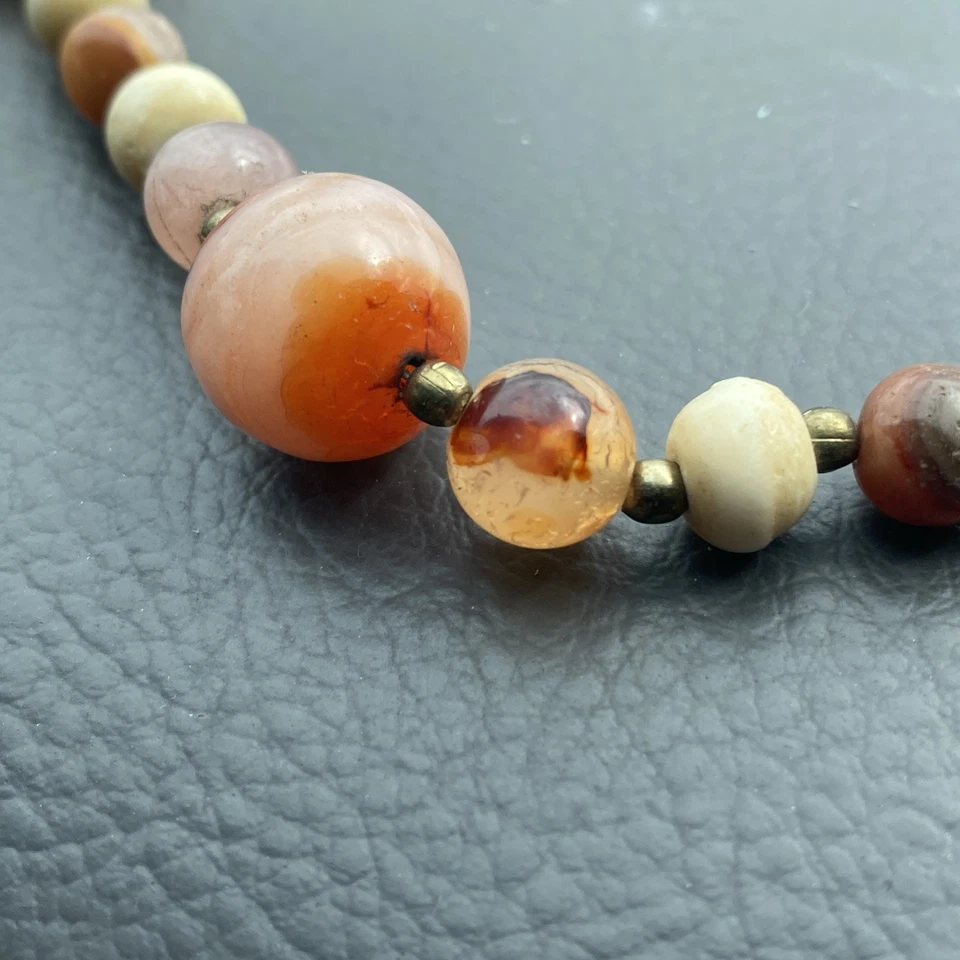 Collar pepitas de piedra amatista natural cristal con cuentas elefantes tallados Foto 3 de 4