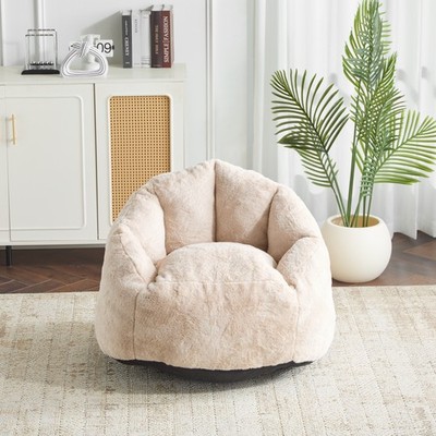 Albi Indoor Cozy Armchair-Style Bean Bag, Beige
