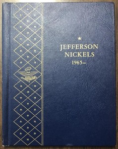 WHITMAN NICKEL COIN BOOK BETTER TYPE WITH PLASTIC INSERTS BARELY USED 48 SLOTS