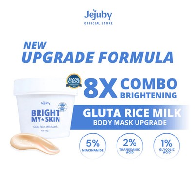 Jejuby Gluta Rice Milk 2in1 Body Mask Whitening Sleeping Skin Care 100g
