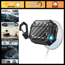 Waterproof AirPods Pro 3 Case, IP68 Protection, Lock Carabiner, Black