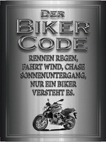 Holzschild 40X30 Cm Motorrad Biker Code Rennen Regen Wind Deko Geschenk Holz Sch