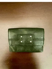 Fossil Long Live Vintage Black Leather Wallet Checkbook Cover 6”x 4''