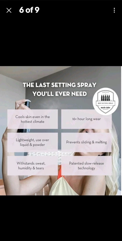 PACK DOBLE Skindinavia Maquillaje Ajuste Spray Niebla Sin Aceite Niebla Fina 16 Horas 4oz Foto 4 de 4