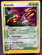 Beautifly 2/109 VLP Holo Rare Beautiful Swirl Ruby and Sapphire Pokemon Card!