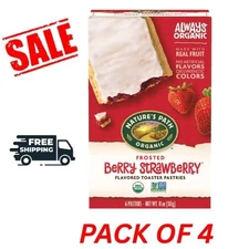 4PK-Nature's Path Organic Toaster Berry Strawberry Pastries 11oz EXP-25 Dec,2025